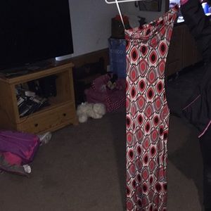 One shoulder dress.